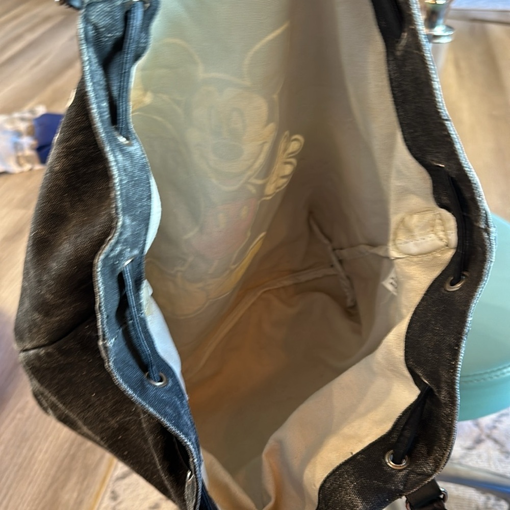 Mickey unlimited tote, black denim, distressed with full body, Mickey Mouse - Picture 4 of 8